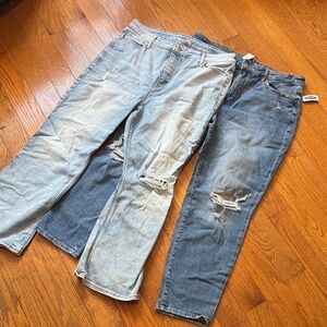 Women’s Old Navy Distressed Blue Jeans